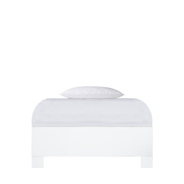 Wood Silas Platform Bed Twin Extra Long - White For Sale - Image 7 of 12