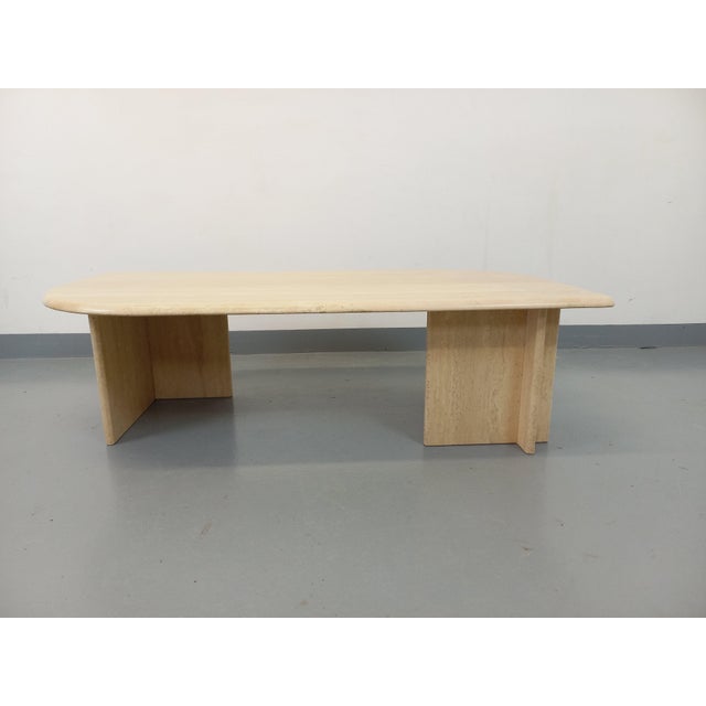 Vintage Rectangular Travertine Coffee Table, 1970s For Sale - Image 4 of 17