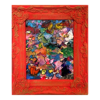 Original Abstract Painting Serg Graff "Kingdom of Pareidolia" Outsider Art Coa For Sale