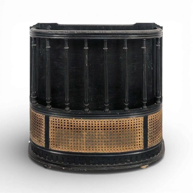 Wood Napoleon III Umbrella Stand in Blackened Wood For Sale - Image 7 of 7