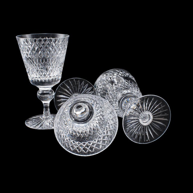 Set of 6 Vintage Claret Glasses, Swedish, Crystal Wine Goblet, Afors Centenary For Sale - Image 4 of 9
