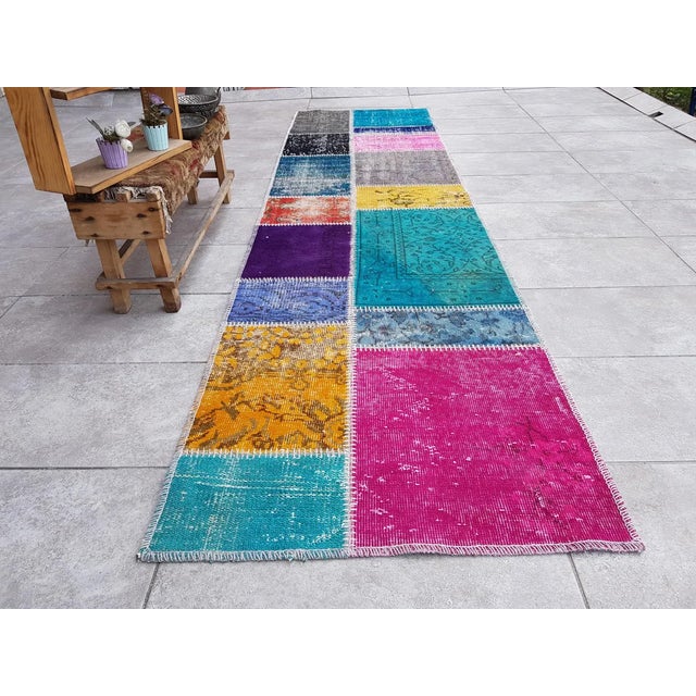 Ethnic Vintage Oushak Runner For Sale - Image 10 of 10