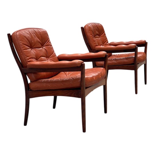 Set of Swedish Armchairs by Gunnar Kentemo for Göte-Möbler, 1960s For Sale