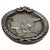 French Art Deco pewter medallion struck with the face of mercury pedant. The finely detailed design captures the regal...