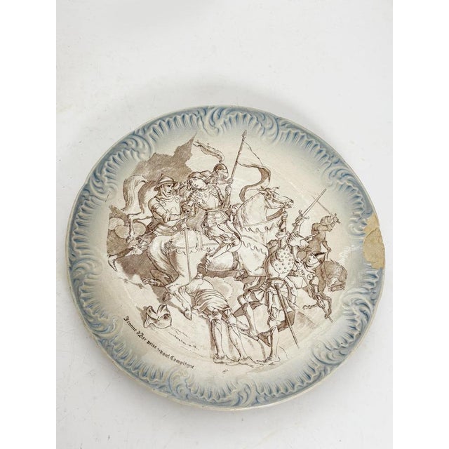 Vintage Plates with Various Illustrations, 1950, Set of 4 For Sale - Image 11 of 16