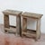 This pair of industrial-rustic style stools is a charming example of vintage furniture, ideal for collectors of mid-...