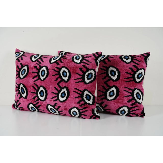 Ikat Eye Lumbar Pillow Cover - Set of Three 16'' X 24'' 16'' X 48'' For Sale - Image 10 of 11