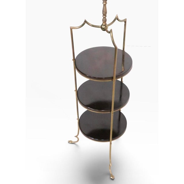 Mid 20th Century Regency Three Tier Floor Lamp Shelf For Sale - Image 12 of 13
