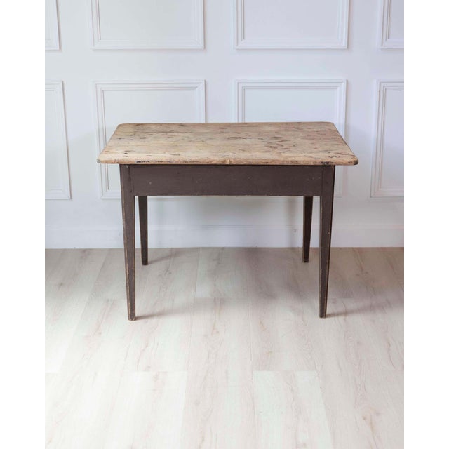 Wood Swedish Country Pine Table with Drawer, circa 1840 For Sale - Image 7 of 10