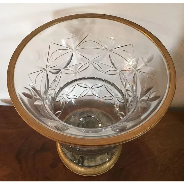19th Century Anglo Irish Cut Crystal Glass Mounted Vase For Sale In New York - Image 6 of 11