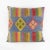 Abstract Vintage Colorful Handwoven Geometric Kilim Pattern Pillow For Sale - Image 3 of 10