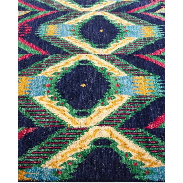 Solo Rugs Modern Hand Knotted Area Rug, Blue - 5' 0" x 7' 10" For Sale - Image 4 of 9