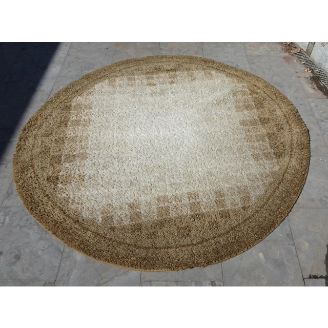 Vintage Round Rug Graphic Design from Desso, 1970s For Sale - Image 10 of 10