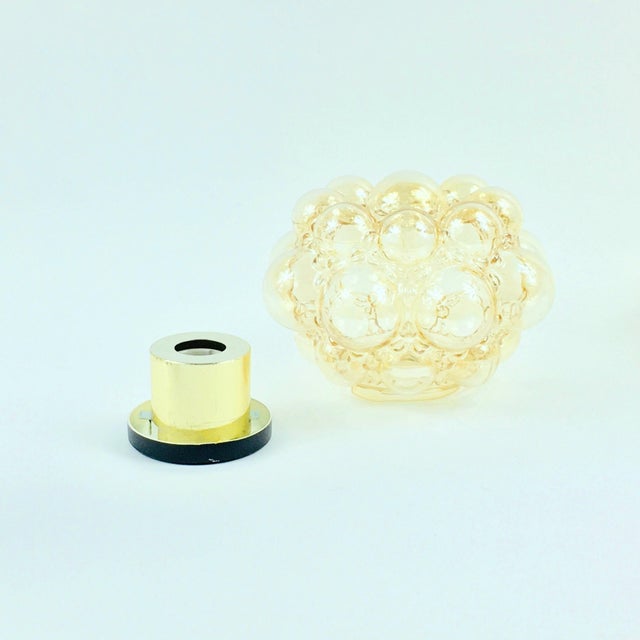Gold Mid-Century Amber Bubble Glass Flush Mounts by Helena Tynell for Limburg, Germany, 1970s For Sale - Image 8 of 11
