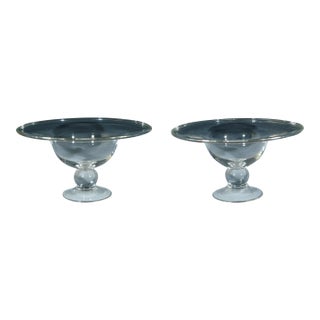 Mid-Century Glass Footed Compotes For Sale