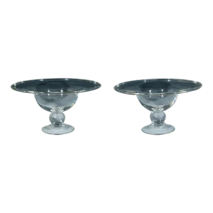Mid-Century Glass Footed Compotes