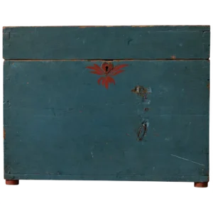 19th-Century Swedish Blue Pine Box