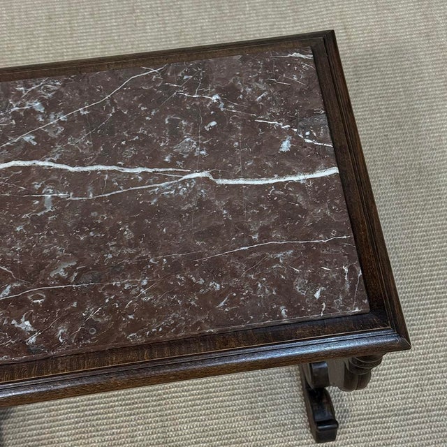 Renaissance Style Marble Top Carved End Table ~ Side Table For Sale - Image 18 of 18