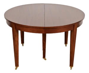 Baker Furniture Style French Regency Louis XVI Mahogany Extension Dining Table, Newly Refinished
