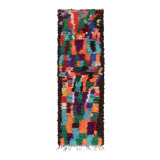 Vintage Moroccan Runner With Polychromatic Geometric Patterns, From Rug & Kilim For Sale