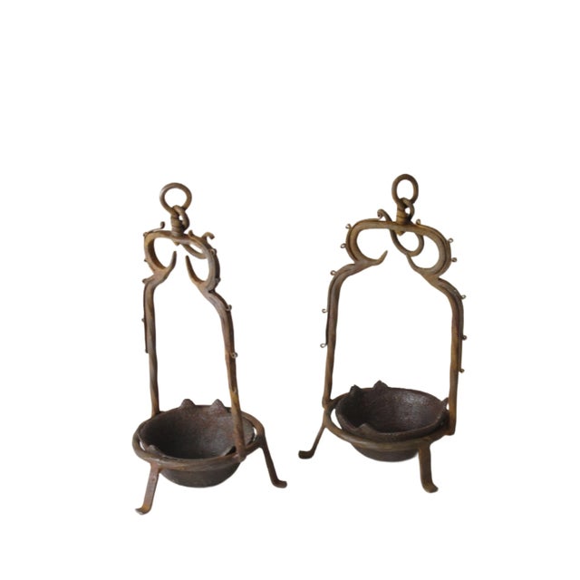 Pair of Vintage Oil Burner or Candle Holder For Sale - Image 4 of 7