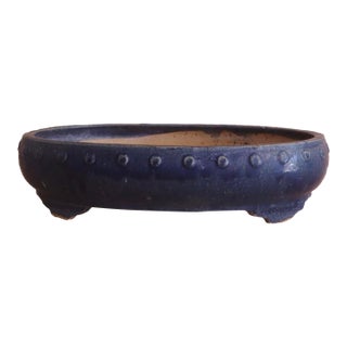 Large Shiwan Blue Glazed Ceramic Planter For Sale