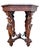 Wood Antique Renaissance Revival Octagon Oak Side Table Atop Four Musketeers For Sale - Image 7 of 11
