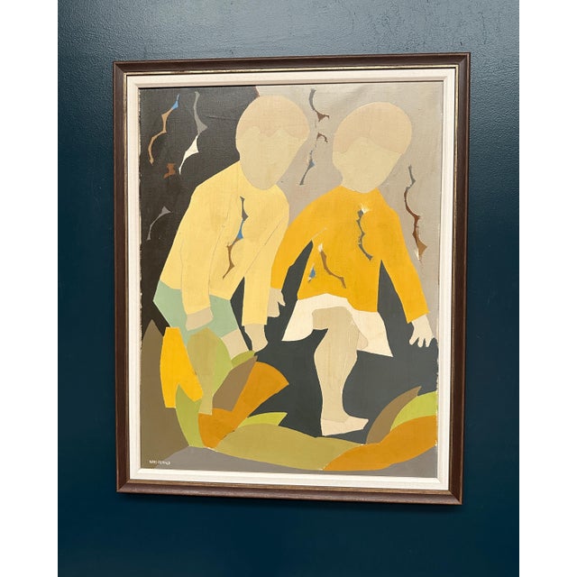 Hans Osswal, Children, 1960s, Oil on Canvas, Framed For Sale - Image 18 of 18
