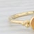 Orange Citrine Solitaire Ring 18k Yellow Gold Size 8 Round Cabochon For Sale In Greensboro - Image 6 of 8