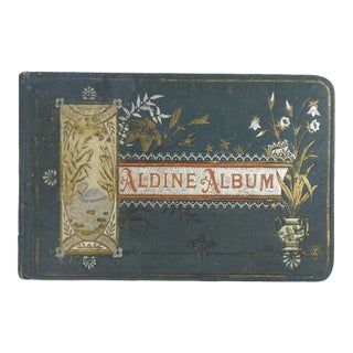 Antique 1878 Aesthetic Movement Autograph Album Book For Sale