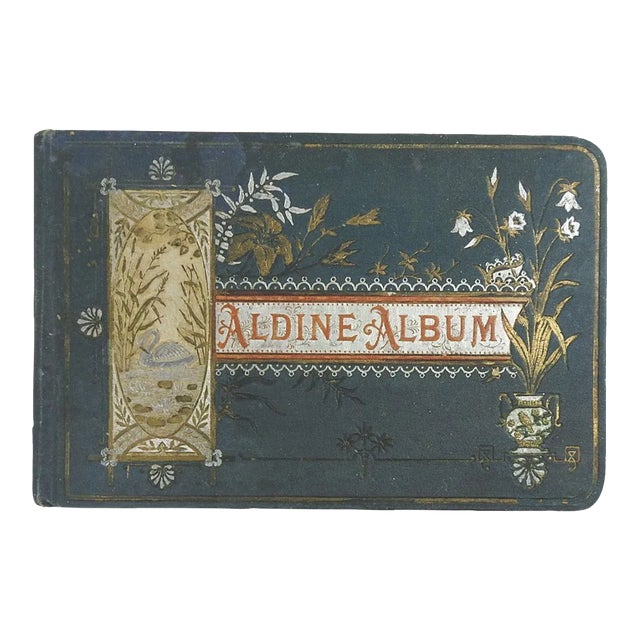 Antique 1878 Aesthetic Movement Autograph Album Book For Sale