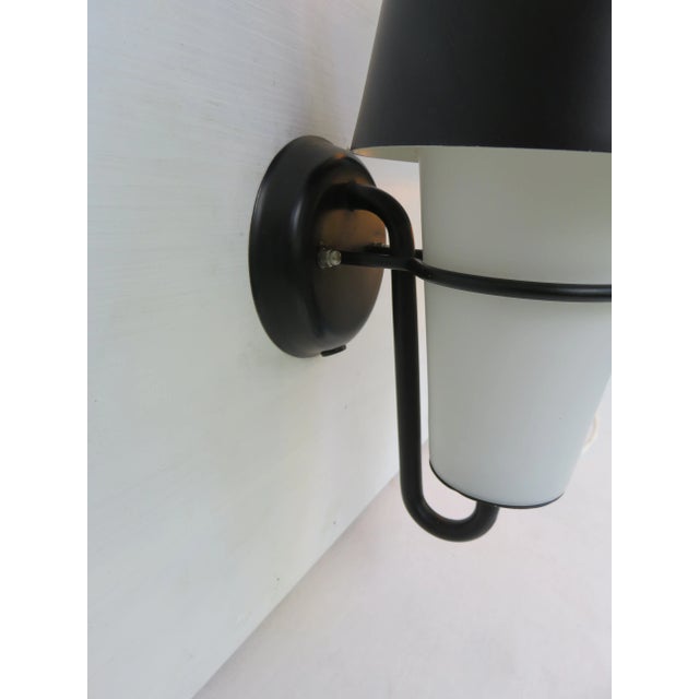 Italian Black Glass Wall Lights, 1950s, Set of 2 For Sale - Image 10 of 18