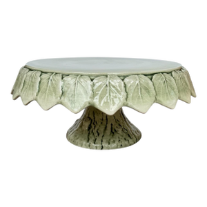 Mid 20th Century Italian Majolica Cake Plate / Stand