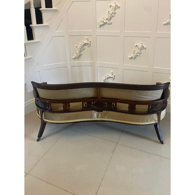 Antique Victorian Rosewood Inlaid Settee, 1880 For Sale - Image 10 of 13