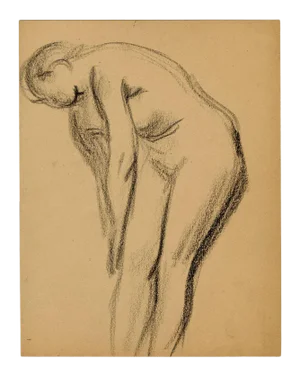 Nude Figure Study by Wouyart