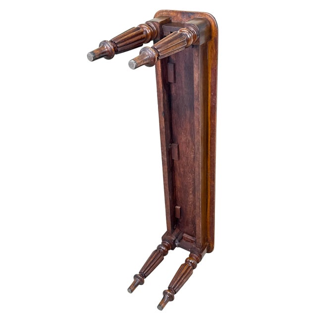 Antique Regency Bench in Oak, 1830 For Sale - Image 4 of 10