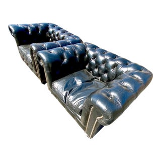 Contemporary Four Hands Chesterfield Club Chair -A Pair For Sale