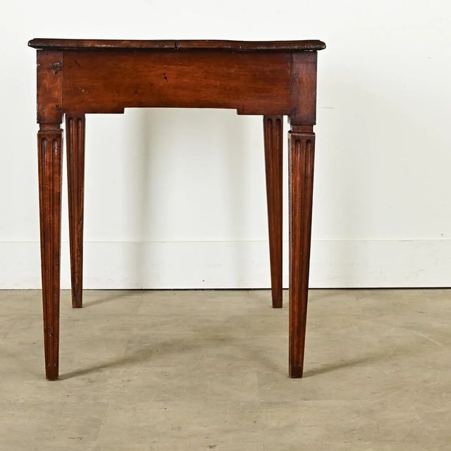 French 19th Century Walnut Writing Desk-Side Table For Sale - Image 11 of 12
