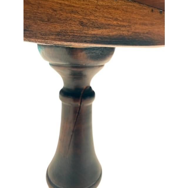 Vintage Petite Georgian Revival Mahogany Wine Table For Sale - Image 4 of 9