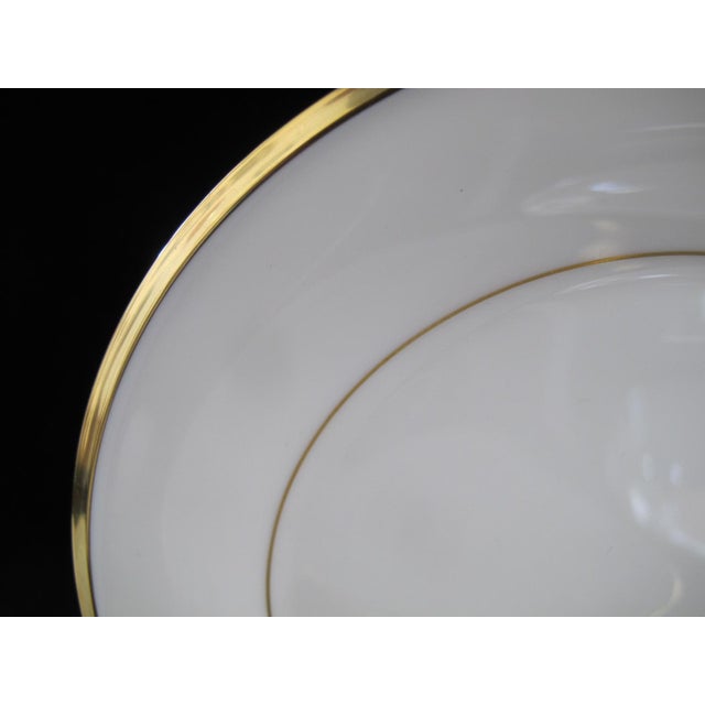 Hollywood Regency Lenox China Ivory Gold Eternal 8" Salad Plate Set of 6 For Sale - Image 3 of 5