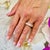 2010s Natural White Sapphire Ring 14k W Gold 4.32 TCW Certified For Sale - Image 5 of 7