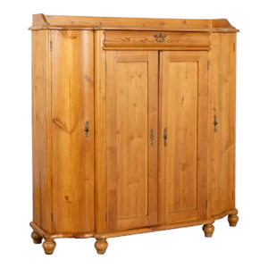 Tall Pine Sideboard Cabinet, Sweden Circa 1880