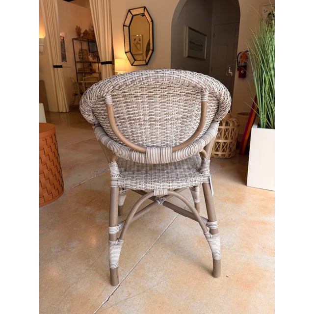 Interlude Home Interlude Home Inc. Resin Wicker and Wood Dining Chair For Sale - Image 4 of 8
