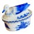 Chinoiserie Blue and White Duck Covered Dish For Sale