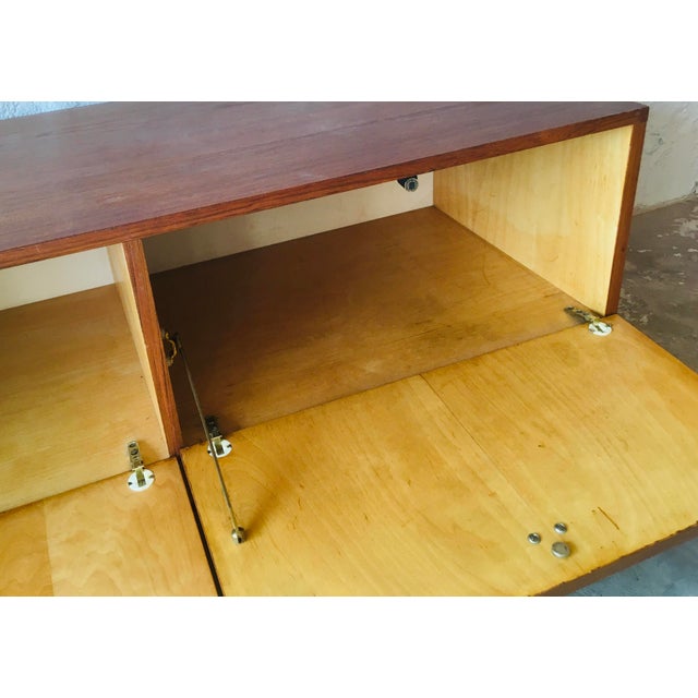 Low Teak Sideboard, 1960s For Sale - Image 10 of 10