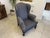 Vintage Lounge Chair in Grey Fabric For Sale - Image 16 of 18