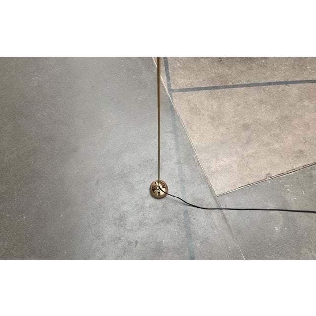 Mid-Century Swiss Brass Minimalist Floor Lamp by Dieter Schulz for Wohnbedarf Ag, 1950s For Sale - Image 6 of 18