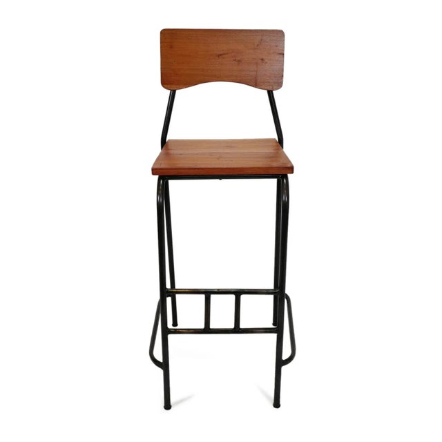 Contemporary Toka Stained Bar Stool For Sale - Image 3 of 4