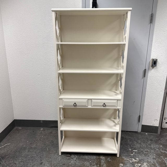 Design Plus Gallery presents the Hayworth Shelf from Serena & Lily. The tall open-frame design is presented in a white...