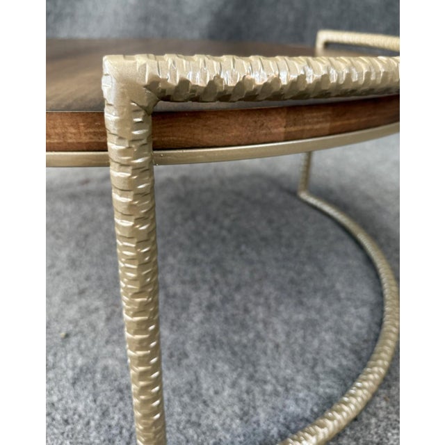 Wood Charleston Forge Spa Round Cocktail Table For Sale - Image 7 of 8